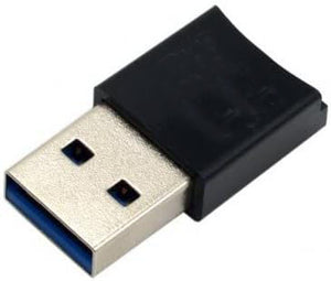 System-S Mini Adapter USB A 3.0 für microSD Karten Leser Card Reader Kartenlesegerät in Schwarz