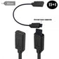 SYSTEM-S USB 3.1 Gen 2 Typ C Kabel 30 cm Stecker zu Buchse 10 Gbit/s 100W Kratz Schutz Winkel Adapter