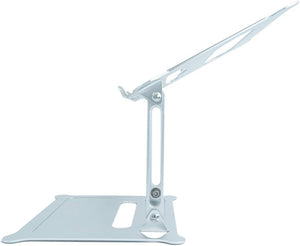 SYSTEM-S stand adjustable for cooling made of metal in grey for notebook laptop