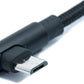 SYSTEM-S USB 2.0 Kabel 100 cm Micro Stecker zu 2.0 A Stecker Winkel geflochten Schwarz