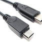 SYSTEM-S USB 3.1 Y Kabel 25 cm Typ C Buchse zu Typ C und 2.0 Micro B Stecker Adapter