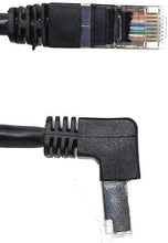 Lade das Bild in den Galerie-Viewer, LAN Kabel 0,5 m RJ45 Stecker Ethernetkabel Netzwerkkabel Winkel in Schwarz
