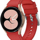 System-S flexible silicone strap 20mm for Samsung Galaxy Watch 4 Smartwatch Red 