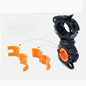 Fixation porte-vélo en noir orange pour lampe pompe à vélo