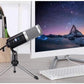 SYSTEM-S Condenser Microphone USB 2.0 connection with jack connector and stand Black