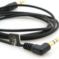 System-S 3-pin 2x 3.5 mm jack audio stereo AUX headset cable extension with 90° angle plug 100 cm