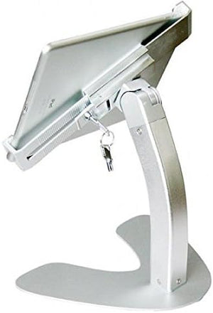 System-S Universal Lockable Aluminum Presentation Exhibition Stand Mount Table Holder for Tablet from 9.7-13 inches