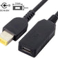 SYSTEM-S USB 3.1 Kabel 23 cm Typ C Buchse zu Rectangle 11,0 x 5,0 mm Stecker Adapter