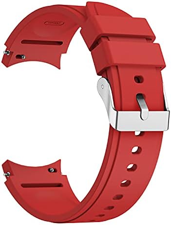 Bracelet en silicone flexible System-S 20mm pour montre intelligente Samsung Galaxy Watch 4 Rouge 