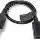 SYSTEM-S USB 3.1 Kabel 25 cm Typ C Buchse zu Typ B Stecker Adapter in Schwarz