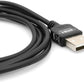 SYSTEM-S Cable Micro USB 2.0 de 2m de metro en ángulo de 90 grados, adaptador de enchufe (derecho/macho), cable de datos y cable de carga