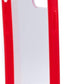 SYSTEM-S Silicone Protective Case in Red Transparent Case Compatible with iPhone 12 Pro