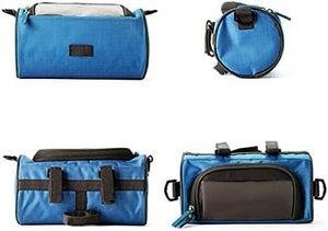 Borsa da manubrio SYSTEM-S 2 in 1, supporto per bicicletta, borsa da bicicletta, borsa a tracolla, custodia protettiva per dispositivi da 4,8 pollici, smartphone in blu