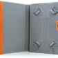 System-S 9" pouces style livre étui de protection avec fonction support pour tablette PC liseuse eBook en orange marron