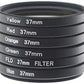 SYSTEM-S Farbfilter Set 37 mm 6 Stück Farbe Filter für Fotografie für iPhone 12 Pro Max