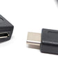 SYSTEM-S USB 3.1 Kabel 20 cm Typ C Stecker zu 2.0 Micro B Buchse Adapter in Schwarz