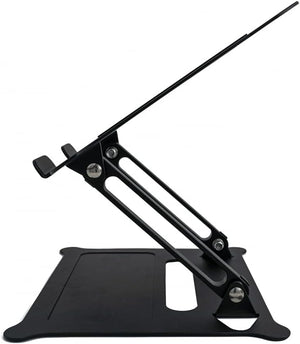 SYSTEM-S stand adjustable for cooling made of metal in black for notebook laptop