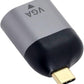 VGA adapter socket to USB 3.1 Type C plug cable adapter cable in gray