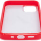 SYSTEM-S Schutzhülle aus Silikon in Rot Transparent Hülle kompatibel mit iPhone 12 Mini