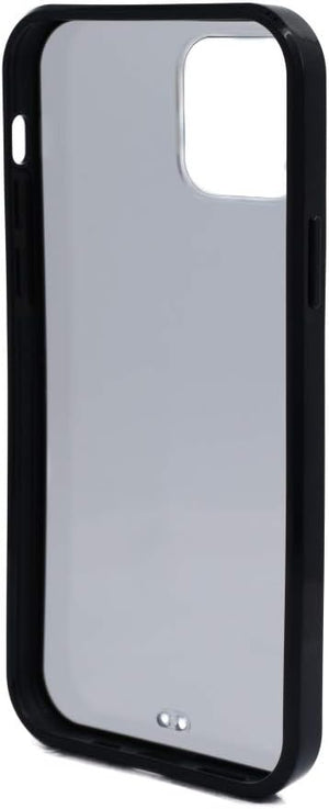 Funda protectora de silicona SYSTEM-S en color negro, funda transparente compatible con iPhone 12