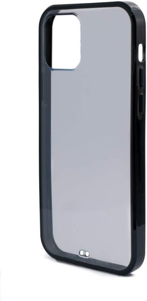 Funda protectora de silicona SYSTEM-S en color negro, funda transparente compatible con iPhone 12 Pro