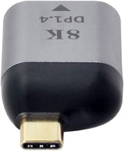 Lade das Bild in den Galerie-Viewer, DisplayPort 1.4 Adapter Buchse zu USB 3.1 Typ C Stecker Kabel in Grau
