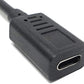 SYSTEM-S USB 3.1 Kabel 25 cm Typ C Buchse zu Mini B Stecker Adapter in Schwarz