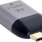Mini DisplayPort Adapter Buchse zu USB 3.1 Typ C Stecker Kabel in Grau