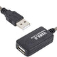 SYSTEM-S USB 2.0 Kabel 15 m Typ A Stecker zu Buchse Kabel in Grau