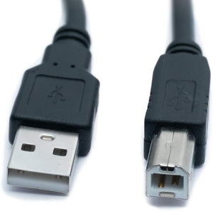 SYSTEM-S USB 2.0 cable 10 m type B plug to type A plug cable charging cable in black