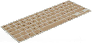 System-S Protector de teclado de silicona Funda de teclado QWERTZ Protector de teclado alemán para MacBook Pro 13" 15" 17" / iMac / MacBook Air 13" en color dorado