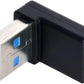 SYSTEM-S USB 3.1 Adapter Typ C Buchse zu 3.0 Typ A Stecker Winkel Kabel in Schwarz