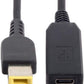 SYSTEM-S USB 3.1 Kabel 23 cm Typ C Buchse zu Rectangle 11,0 x 5,0 mm Stecker Adapter