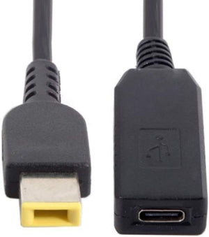 SYSTEM-S USB 3.1 cable 23 cm type C female to rectangle 11.0 x 5.0 mm male adapter