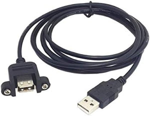 System-S USB Type A male to USB Type A female for panel mount cable 100cm