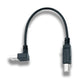 SYSTEM-S USB 2.0 Kabel 20 cm Typ B Stecker zu Typ A Stecker Winkel (up-angled)