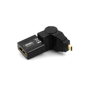 System-S Verstellbarer HDMI Host zu Micro HDMI Adapter Kupplung 90° Winkel