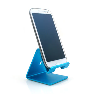 System-S Metal Holder Stand in Blue for Mobile Phone Smartphone E-Book Reader Tablet PC