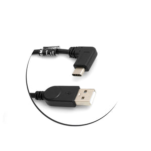 SYSTEM-S USB 3.1 Typ C 90° gewinkelt Winkelstecker zu USB 2.0 A Datenkabel Ladekabel Adapter Kabel 27 cm