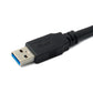 Cable USB System-S 5m 3.0 A a ángulo recto 3.0 con tornillo de bloqueo