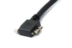 Cable USB System-S 5m 3.0 A a ángulo 3.0 con tornillo de bloqueo para Nikon D800 D810