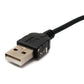 SYSTEM-S USB 2.0 Kabel 20 cm Mini B Stecker zu Typ A Stecker Adapter in Schwarz