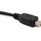 SYSTEM-S USB 2.0 Kabel 20 cm Mini B Stecker zu Typ A Stecker Adapter in Schwarz