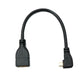 Angled micro HDMI male to standard HDMI female cable adapter