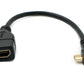 Adaptateur de câble micro HDMI coudé mâle vers HDMI femelle standard