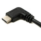 SYSTEM-S USB 3.1 cable 25 cm type C plug to 2.0 mini B socket left right angled adapter in black