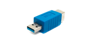 System-S USB A 3.0 Adapter USB A (male) auf USB B (female) Kabel in Blau