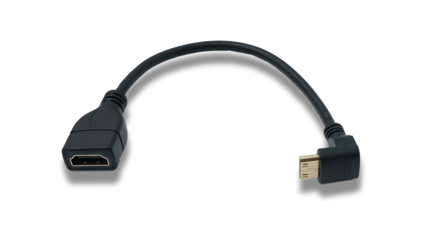 SYSTEM-S HDMI 1.4 mâle angle vers le bas fiche coudée à 90° vers prise d'entrée HDMI câble 22 cm