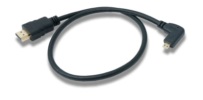 SYSTEM-S HDMI Kabel 50 cm Micro Stecker zu Standard Left Angled Winkel