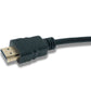 SYSTEM-S HDMI Kabel 50 cm Micro Stecker zu Standard Left Angled Winkel